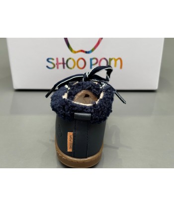 Bottines Shoo pom Bouba zip wool nappa navy les ctes