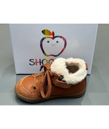 Bottines Shoo pom Bouba zip wool nappa fur camel off white Le MVP de beaucoup