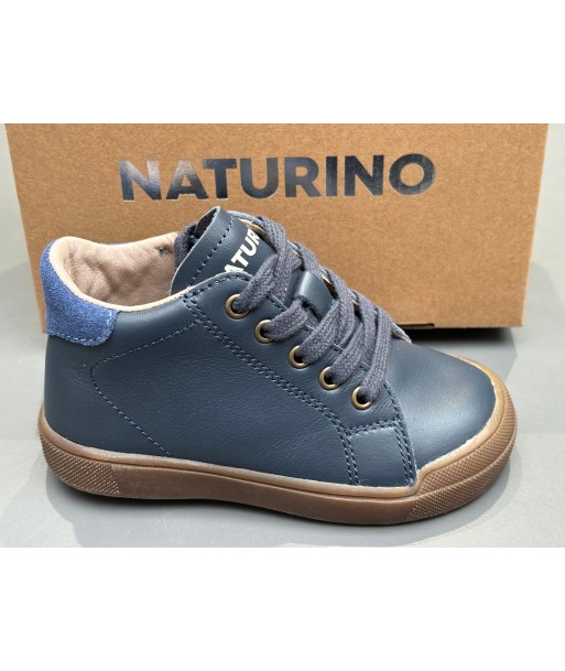 Bottines naturino eindhoven high zip calf suede navy azure de pas cher