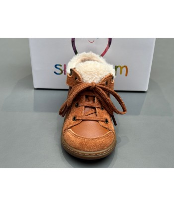 Bottines Shoo pom Bouba zip wool nappa fur camel off white Le MVP de beaucoup