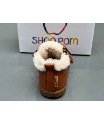 Bottines Shoo pom Bouba zip wool nappa fur camel off white Le MVP de beaucoup