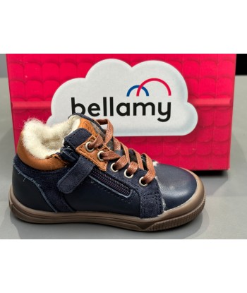 Bottines Bellamy 30236003 luky marine double laine pas cher chine