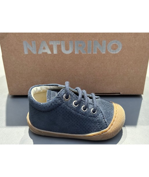 Bottines naturino cocoon Suède met dot blue destockage