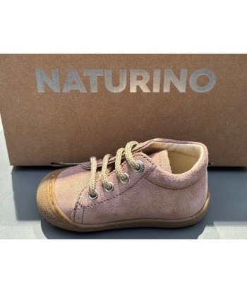 Bottines naturino cocoon Suède glitter rose en linge