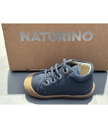 Bottines naturino cocoon Suède met dot blue destockage