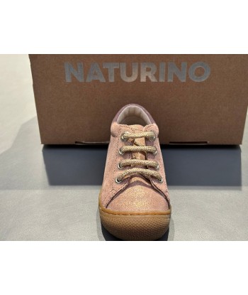 Bottines naturino cocoon Suède glitter rose en linge