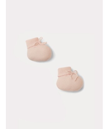 Chaussons en cachemire bébé rose pâle des créatures d'habitude