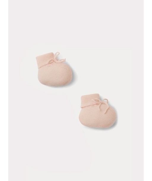 Chaussons en cachemire bébé rose pâle des créatures d'habitude