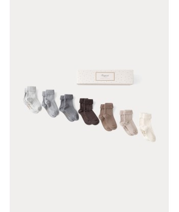 Semainier chaussettes en coton bébé bleu du nord Toutes les collections ici