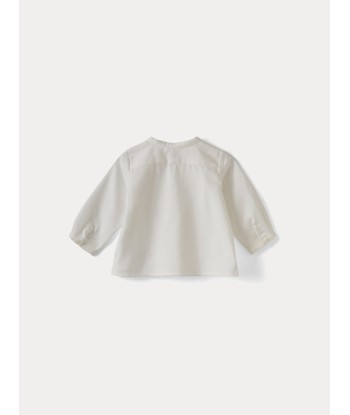 Chemise en coton biologique bébé blanc lait ouvre sa boutique