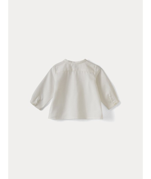 Chemise en coton biologique bébé blanc lait ouvre sa boutique