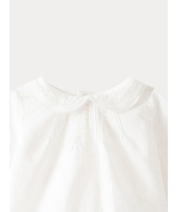 Blouse en voile de coton bébé blanc lait Les magasins à Paris et en Île-de-France