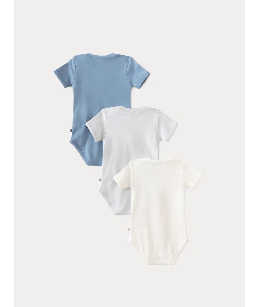 Lot de 3 bodies en coton bio bébé ciel Paris Déstockage Promo