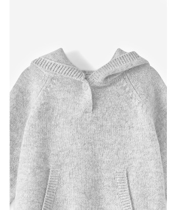 Pull en cachemire bébé gris chiné clair sur le site 