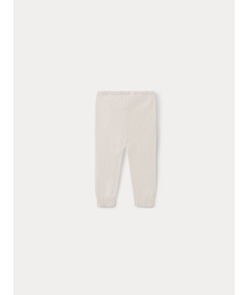 Legging cachemire bébé blanc lait de France