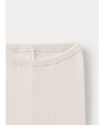 Legging cachemire bébé blanc lait de France