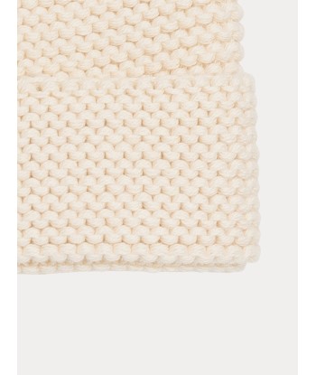 Bonnet bébé blanc lait destockage