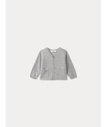 Cardigan cachemire gris clair de pas cher