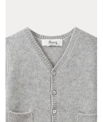 Cardigan cachemire gris clair de pas cher