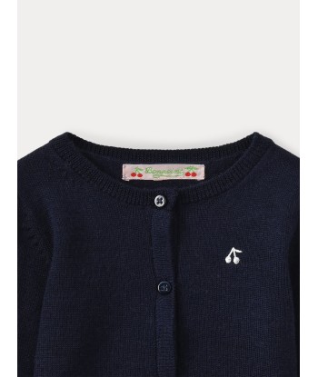 Cardigan bébé laine marine livraison gratuite