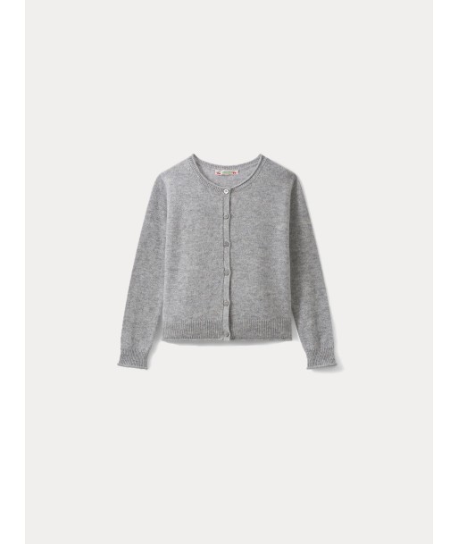 Cardigan fille gris chiné clair de la marque