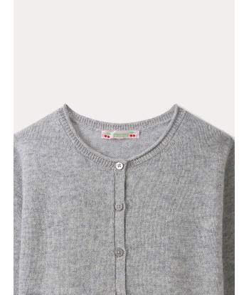 Cardigan fille gris chiné clair de la marque