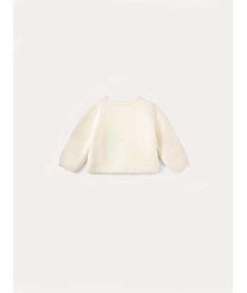 Cardigan bébé en cachemire blanc lait est présent 