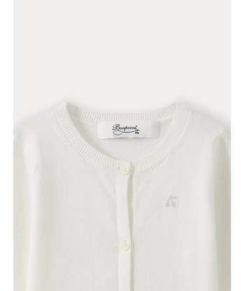 Cardigan bébé blanc lait pas chere