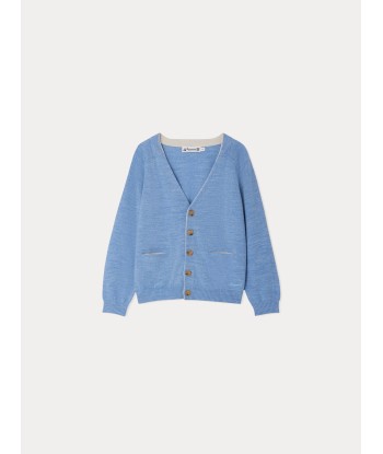 Cardigan Geremy en laine bleu Les êtres humains sont 