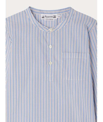 Chemise Artiste à rayures bleu en stock