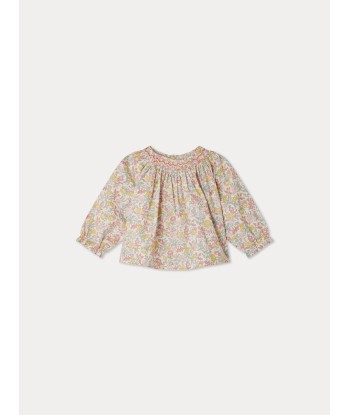 Blouse Griotte smockée en tissu Liberty  rose Les magasins à Paris et en Île-de-France