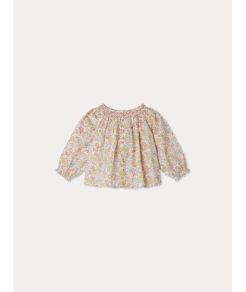 Blouse Griotte smockée en tissu Liberty  rose Les magasins à Paris et en Île-de-France