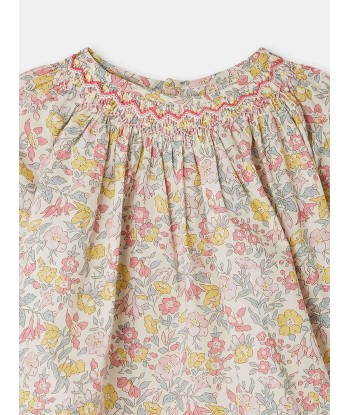 Blouse Griotte smockée en tissu Liberty  rose Les magasins à Paris et en Île-de-France