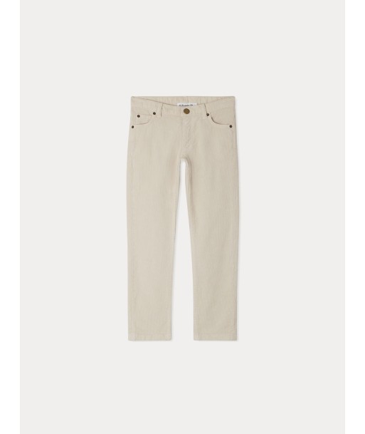 Pantalon Dewey en velours cotelé blanc Economisez 