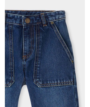 Pantalon Gaël en denim bleu les muscles