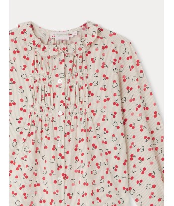 Blouse Gentille à imprimé cerises rouges ou a consommer sur place