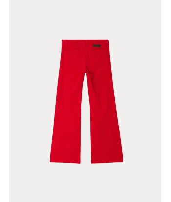 Pantalon Junon en velours cotelé rouge clair en linge