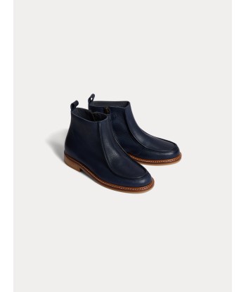 Boots Galila en cuir bleu foncé pas chere