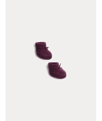 Chaussons Telse en cachemire violet la chaussure