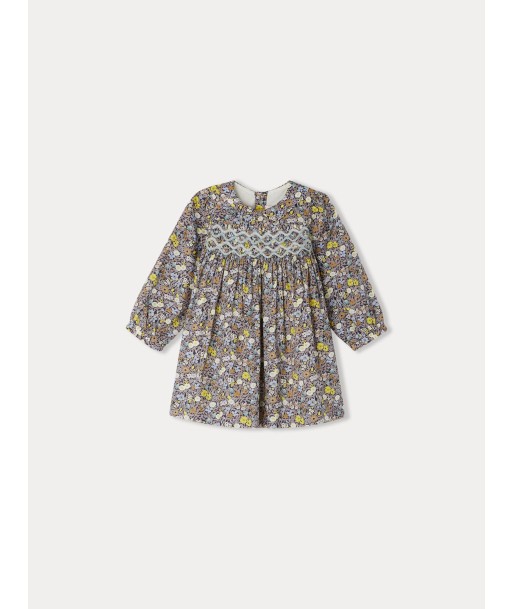 Robe bébé Tamsin smockée en tissu Liberty la colonne vertébrale