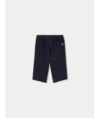 Pantalon Dandy en velours bleu nuit plus qu'un jeu 