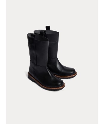 Boots Gab montantes en cuir de pas cher