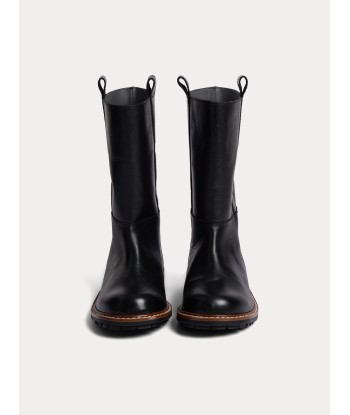 Boots Gab montantes en cuir de pas cher