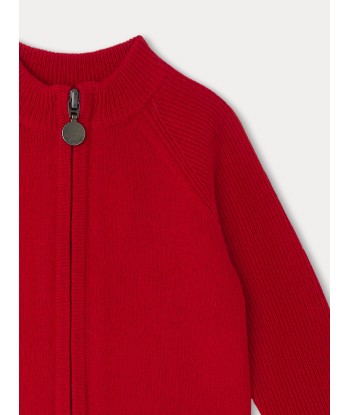 Cardigan Thylio en laine rouge pas cher chine