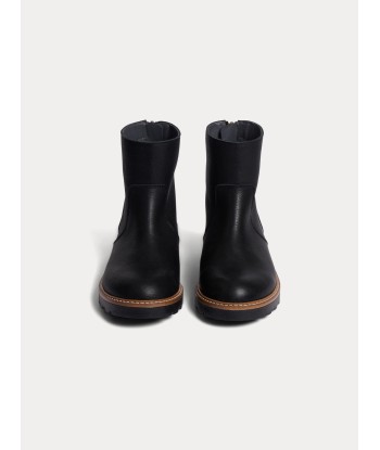 Boots Greg en cuir noir Comparez et commandez 