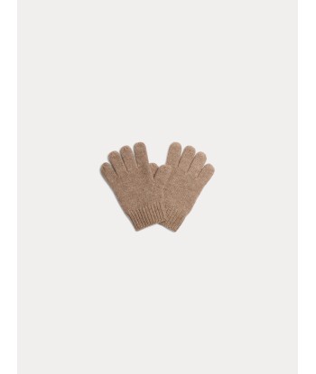 Gants Birk en cachemire beige de la marque