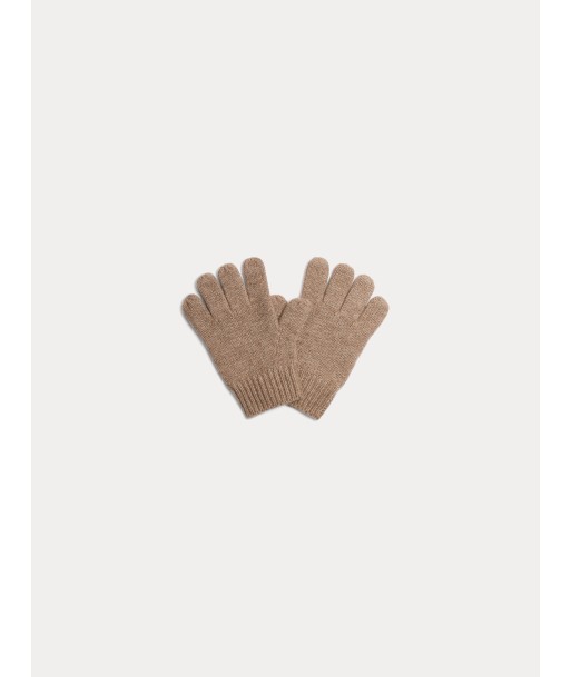 Gants Birk en cachemire beige de la marque