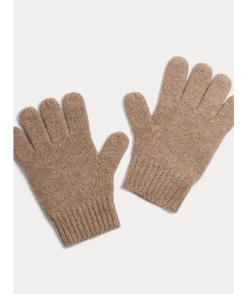 Gants Birk en cachemire beige de la marque