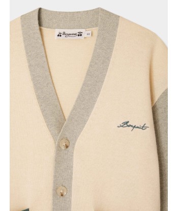 Cardigan bicolore col V  Edouard JUSQU'A -70%! 