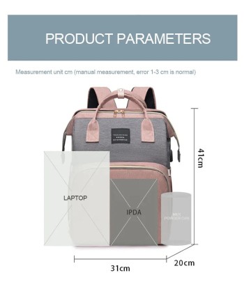 Sac à Langer Bébé Marron avec USB est présent 